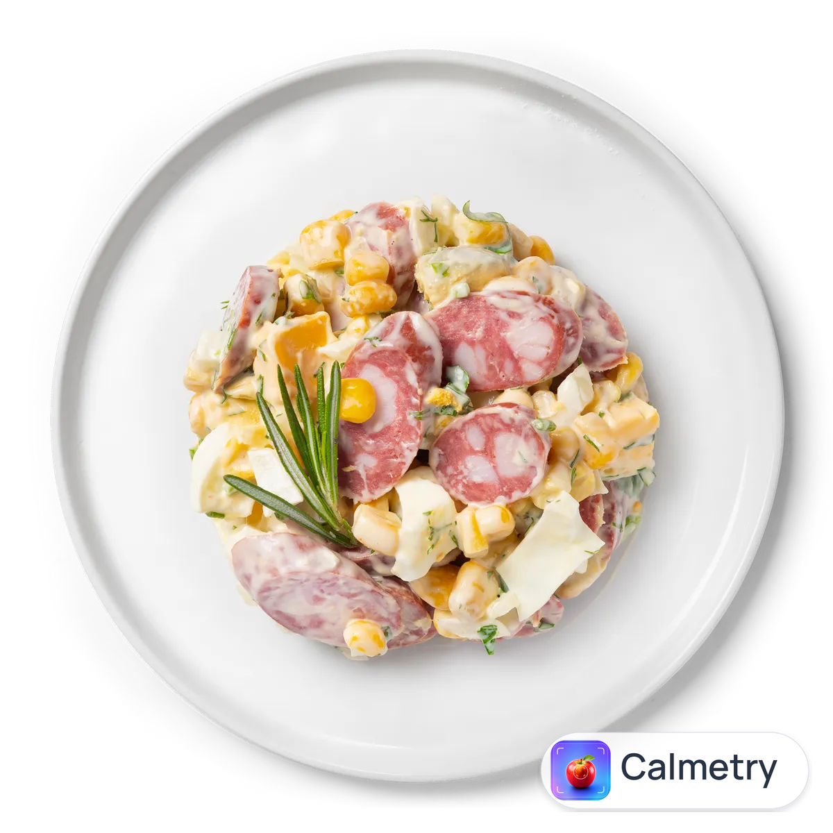 Салат з ковбасками по-мисливськи та яйцями в упак
