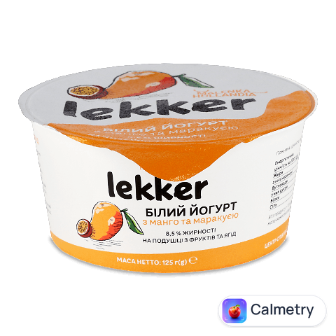 Йогурт Lekker з манго та маракуєю 8,5%, 125г