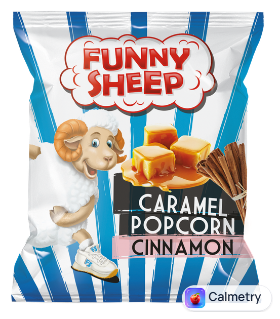 Попкорн Funny Sheep у карамелі з корицею 50 г