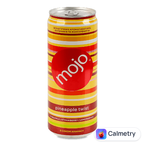 Напій соковмісний Mojo Пайнепл твіст безалкогольний сильногазовані з/б, 0,33л