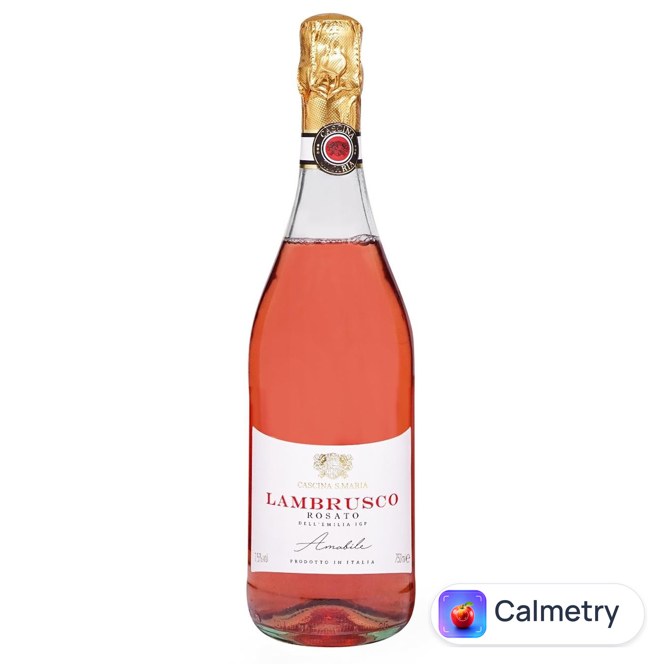 Вино ігристе Cascina S.Maria Lambrusco dell'Emilia Rosato Amabile IGT рожеве напівсолодке 7,5% 0,75л