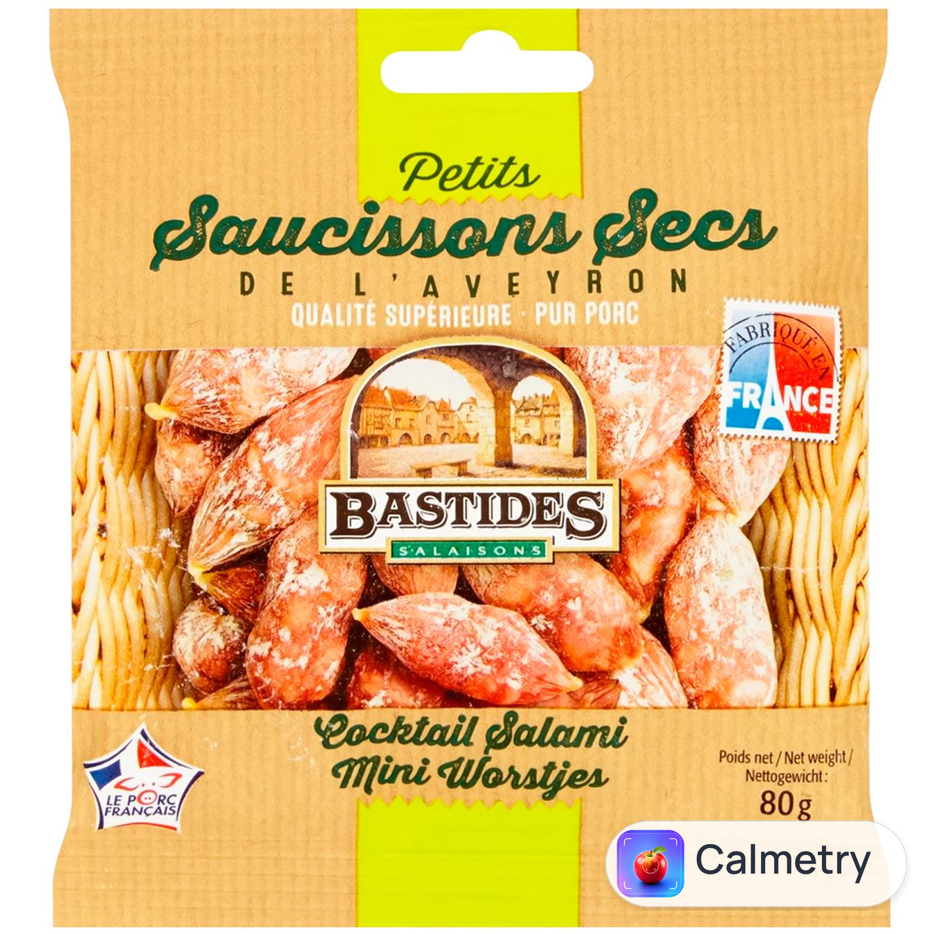 Ковбаса Bastides Cалямі коктейльні 80г