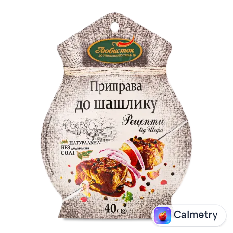 Приправа «Любисток» «Рецепти від шефа» до шашлику без солі