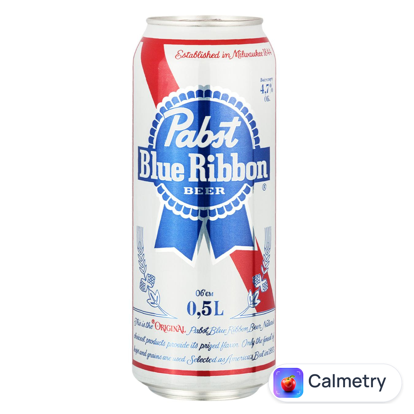 Пиво Pabst Blue Ribbon світле 4,7% 0,5л — фото продукту