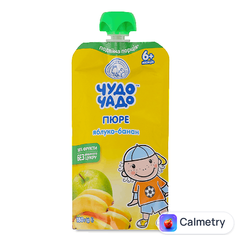Пюре Чудо-Чадо яблуко-банан без цукру, 180г