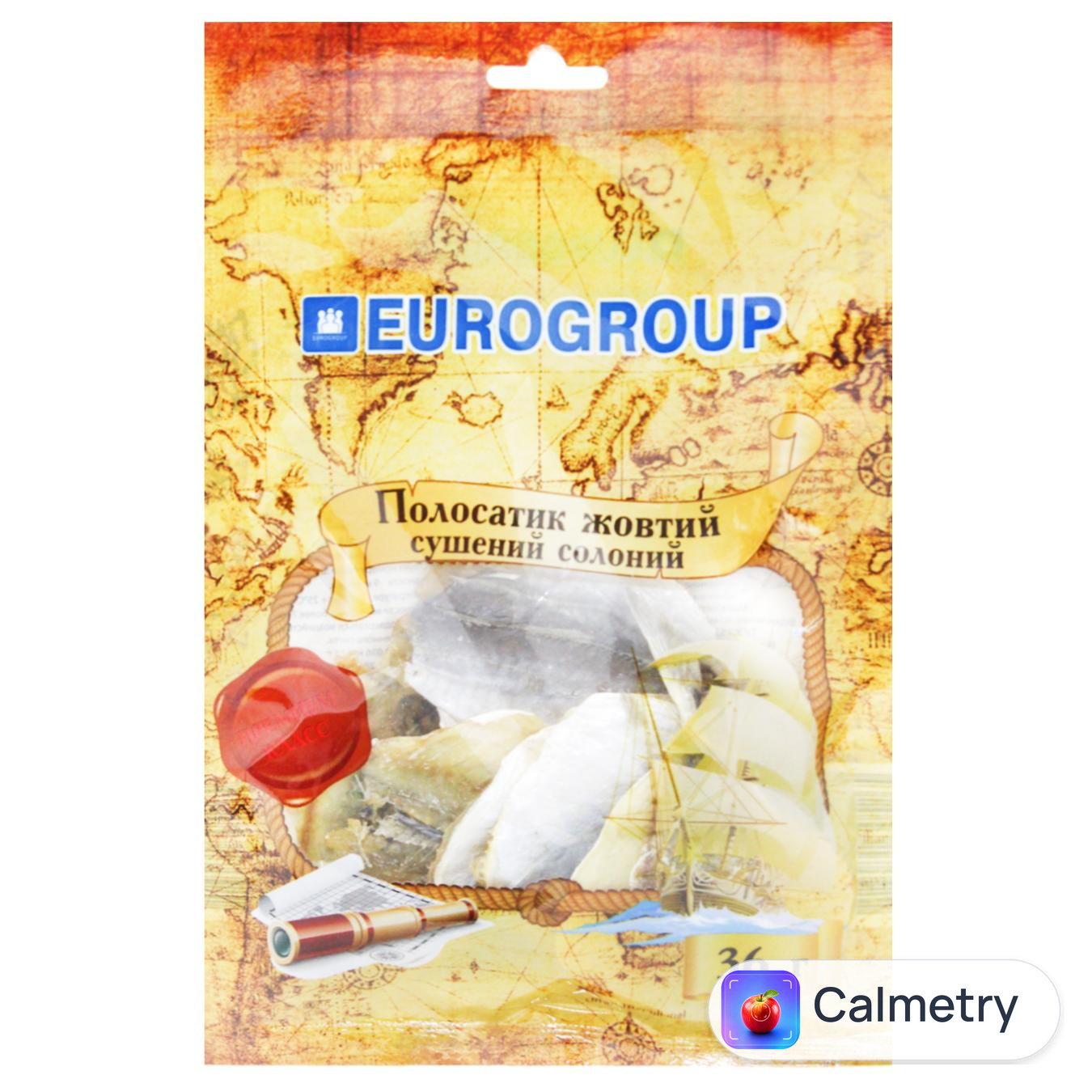 Снеки Eurogroup Жовтий полосатик солоно-сушений 36г