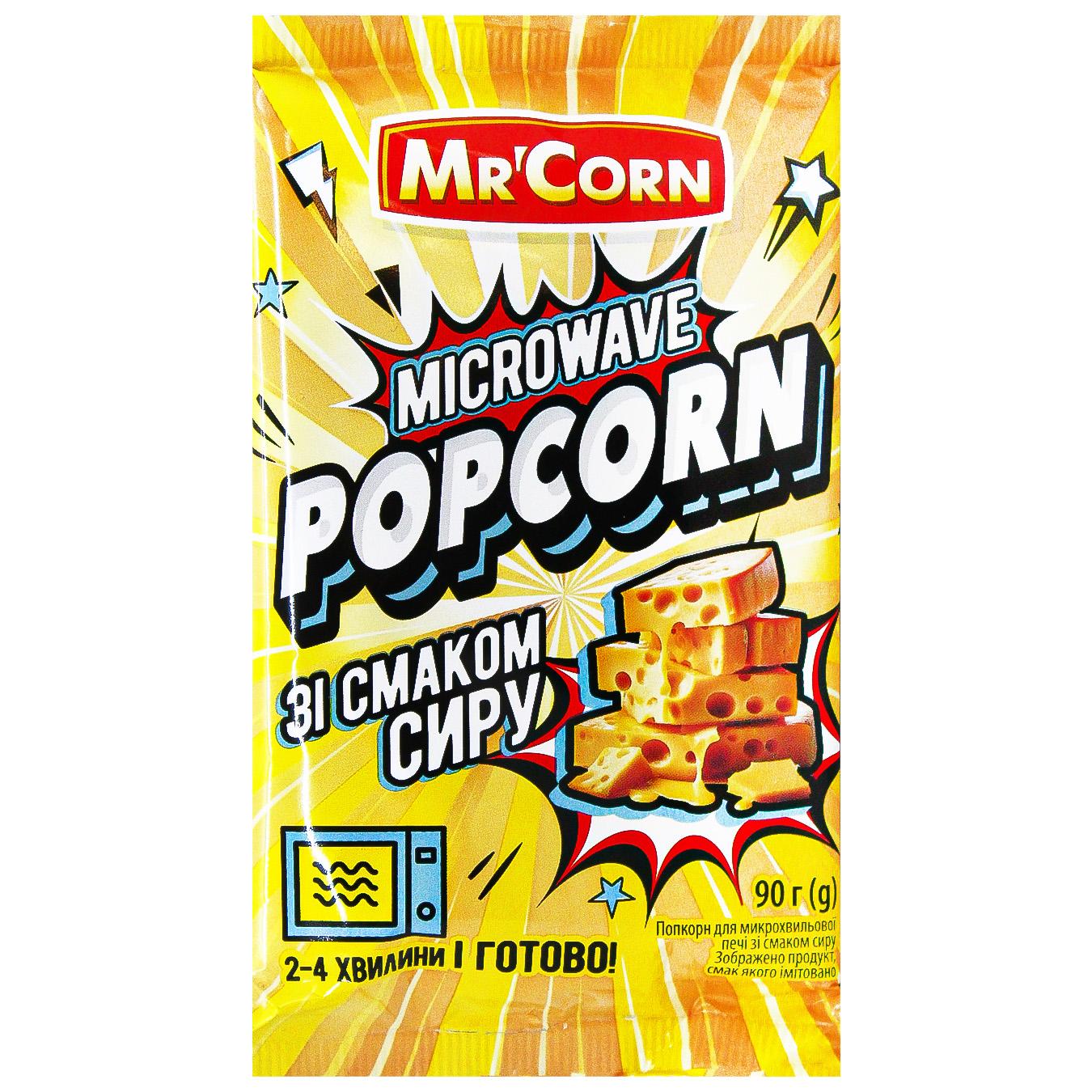 Попкорн д/мікр.печі зі смаком сиру Mr'Corn 90г — фото продукту