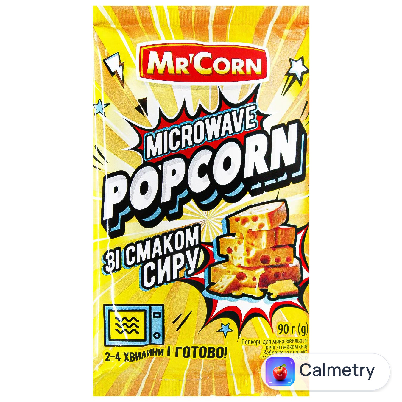 Попкорн д/мікр.печі зі смаком сиру Mr'Corn 90г — фото продукту