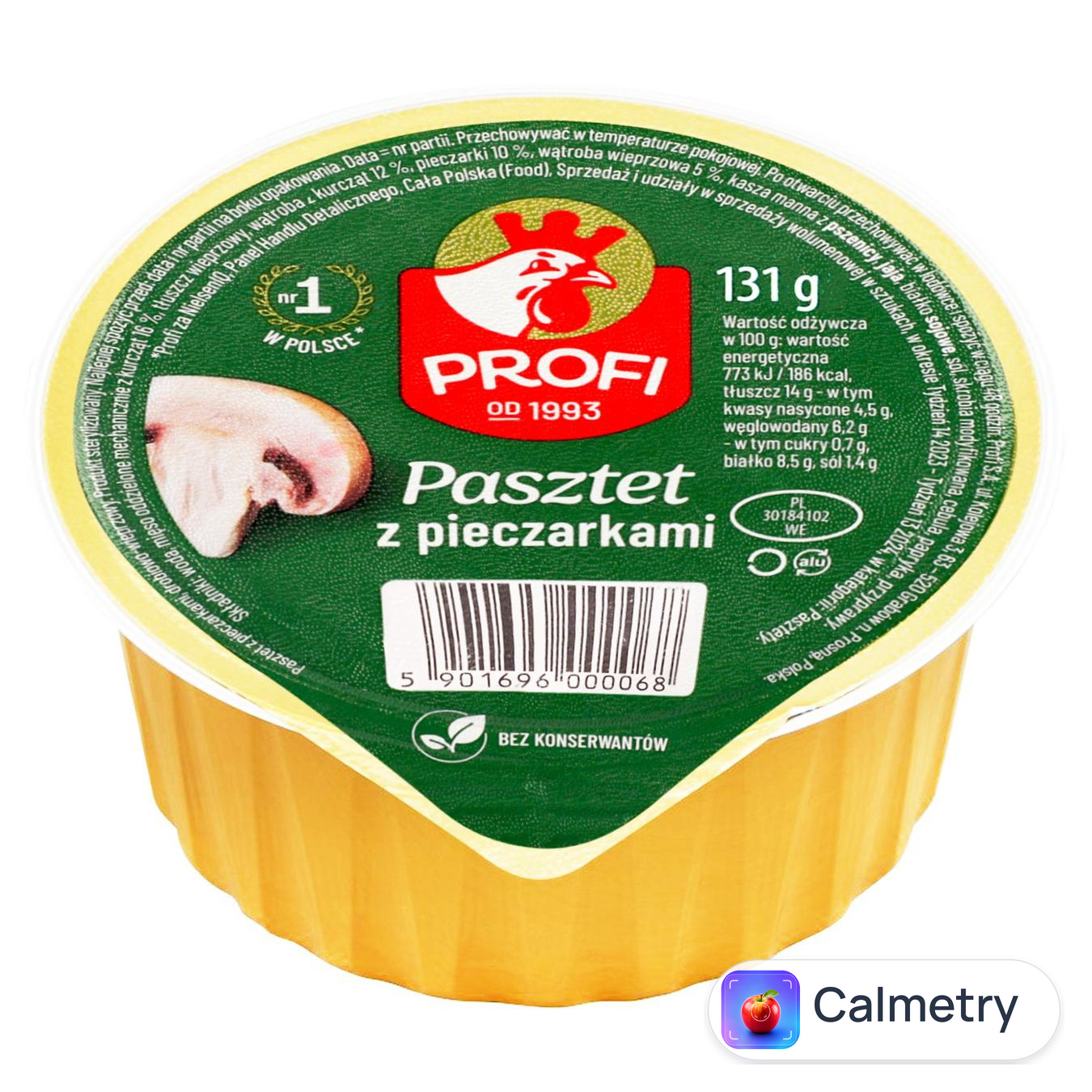 Паштет Profi курячий з грибами 131г — фото продукту