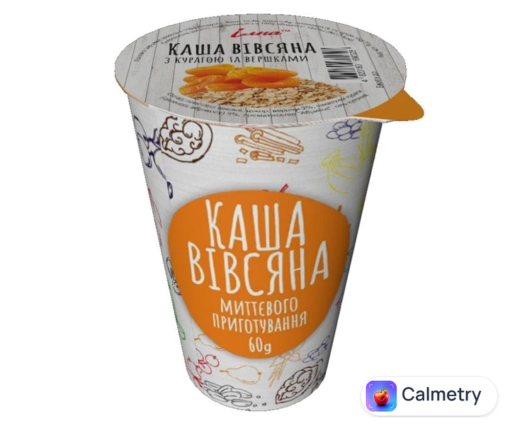 Упаковка каша вівсяна Ілна курага 60 г