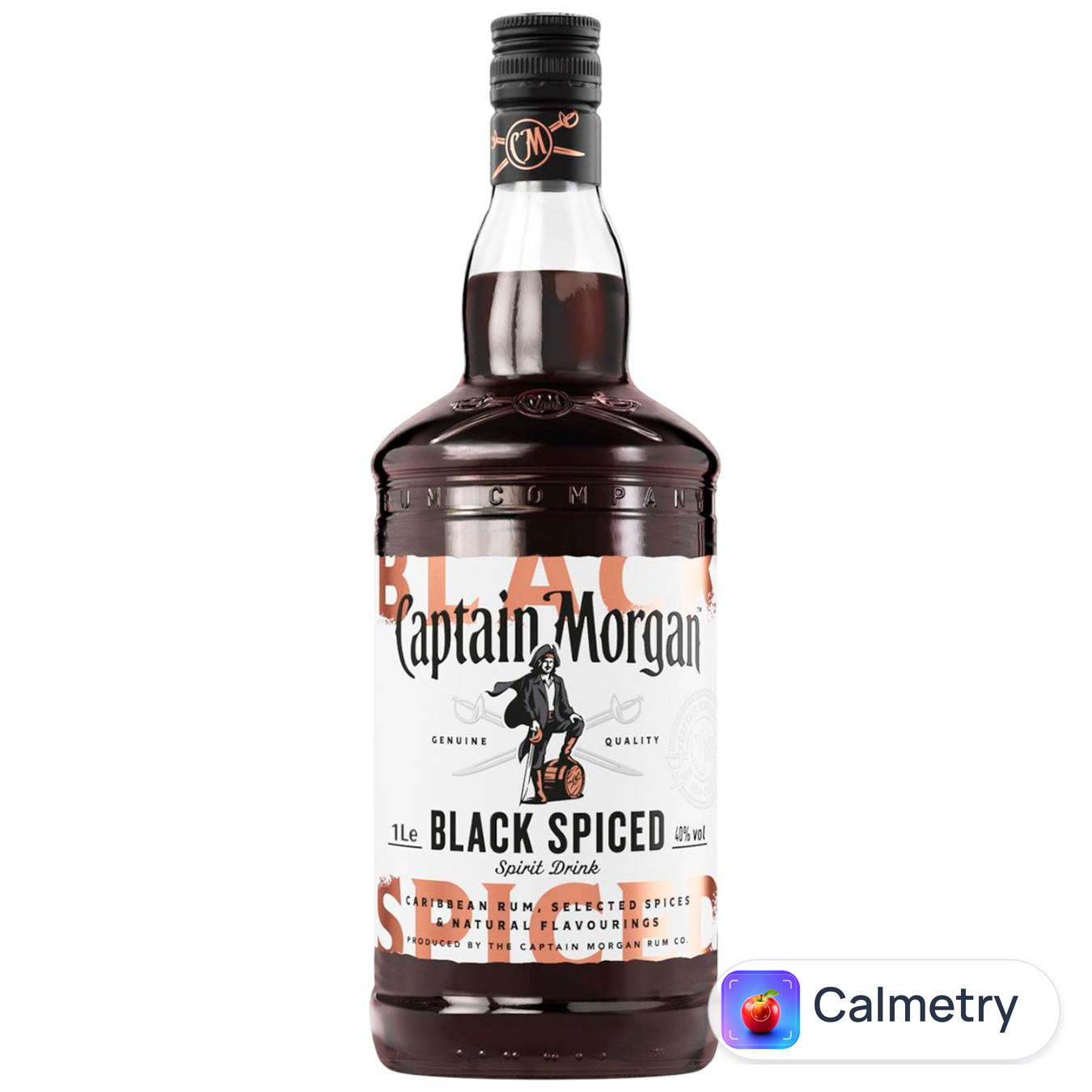 Ромовий напій Captain Morgan Black Spiced 40% 1л — фото продукту