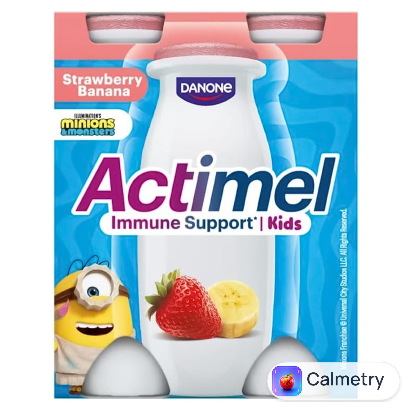 Продукт кисломолочний Actimel полуниця-банан 1,4% 4*100г