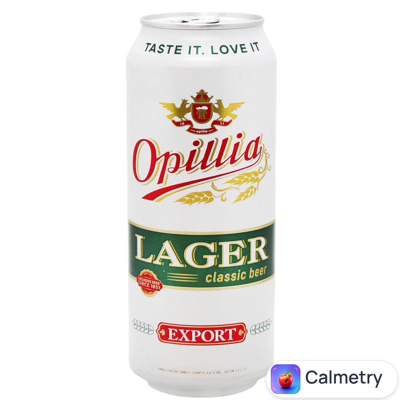 Пиво Opillia Lager Export світле 4,4% 0,5л