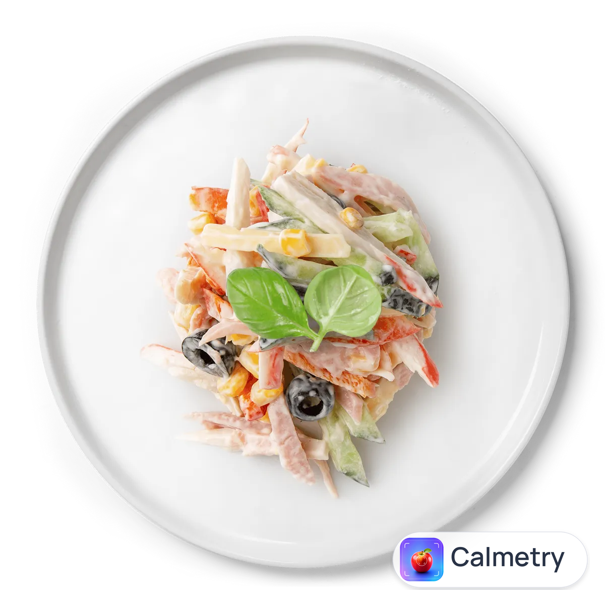 Салат з шинкою та крабовими паличками