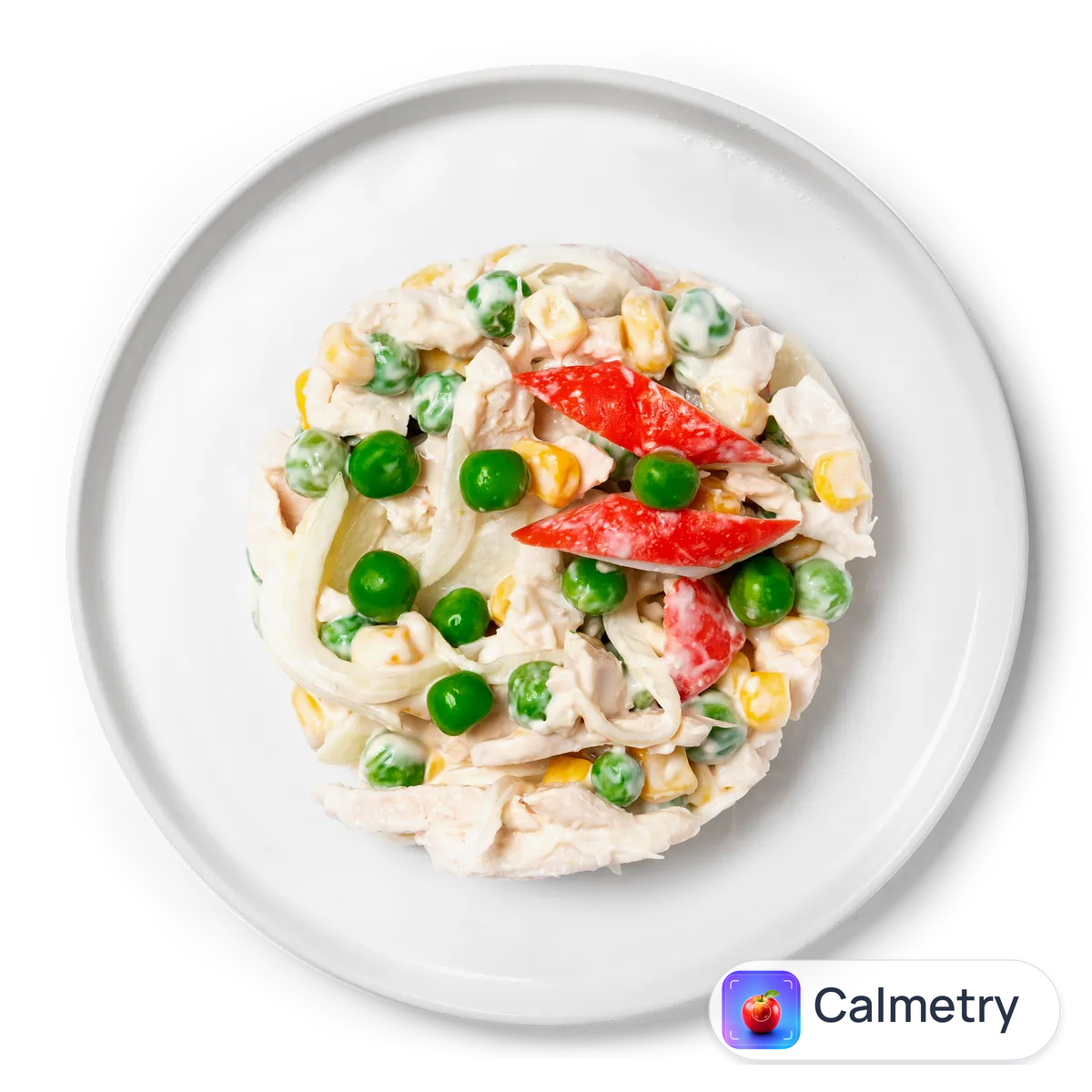 Салат з курячим філе та крабовими паличками
