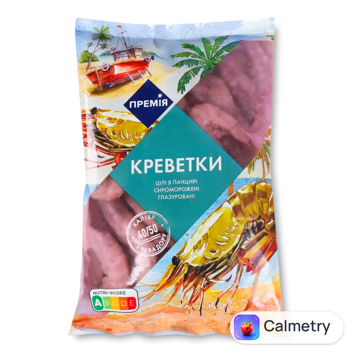 Креветки «Премія»® в панцирі глазуровані свіжоморожені 40/50 1кг