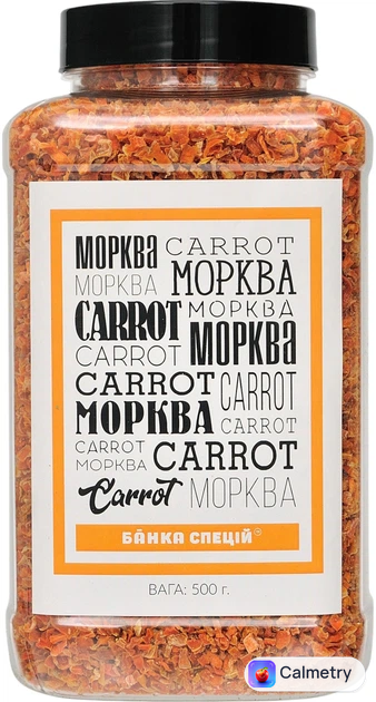 Морква різана сушена Банка Спецій 500 г