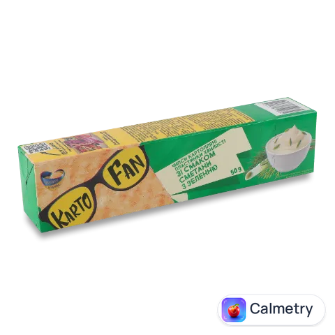 Чіпси KartoFun картопляні хвилясті зі смаком сметани та зелені