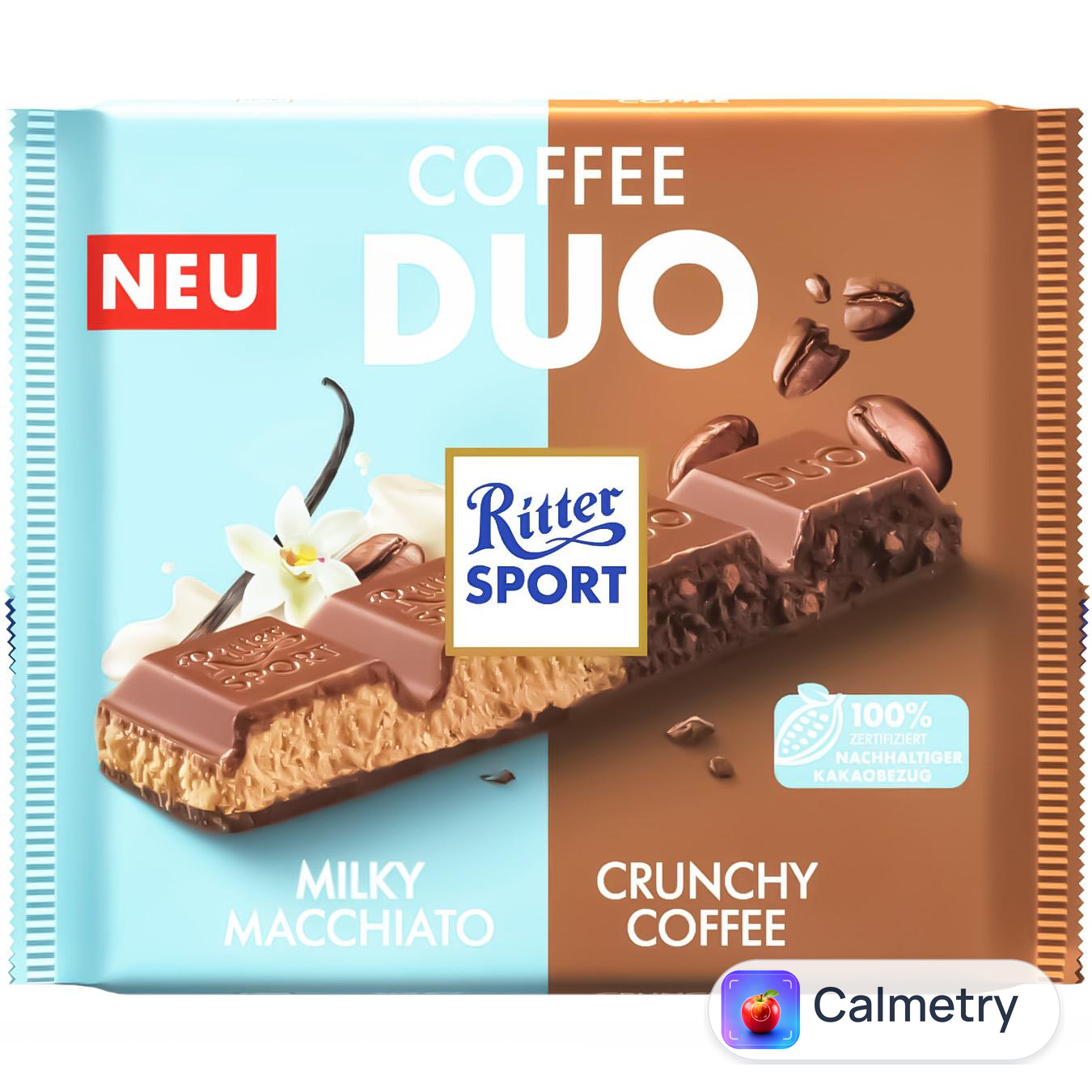 Шоколад молочний Ritter Sport Duo Milky Macchiato Crunchy Coffee 218г