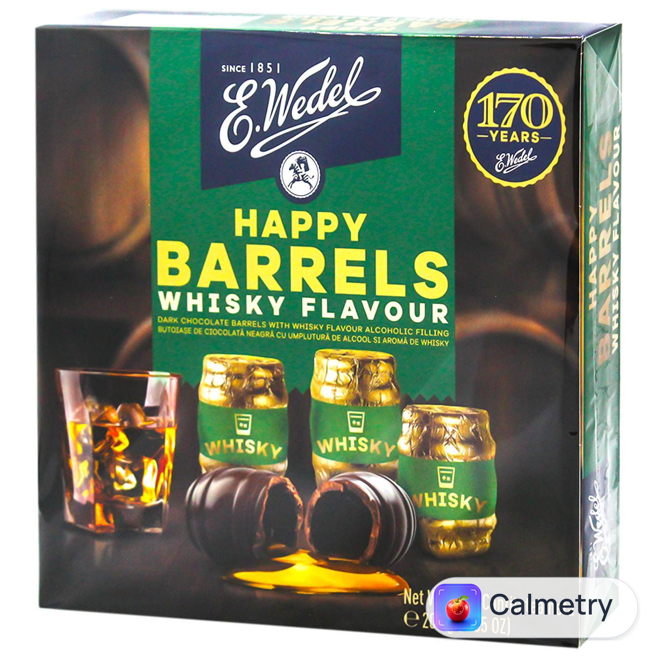 Цукерки Wedel Happy Barrels зі смаком віскі 200г — фото продукту