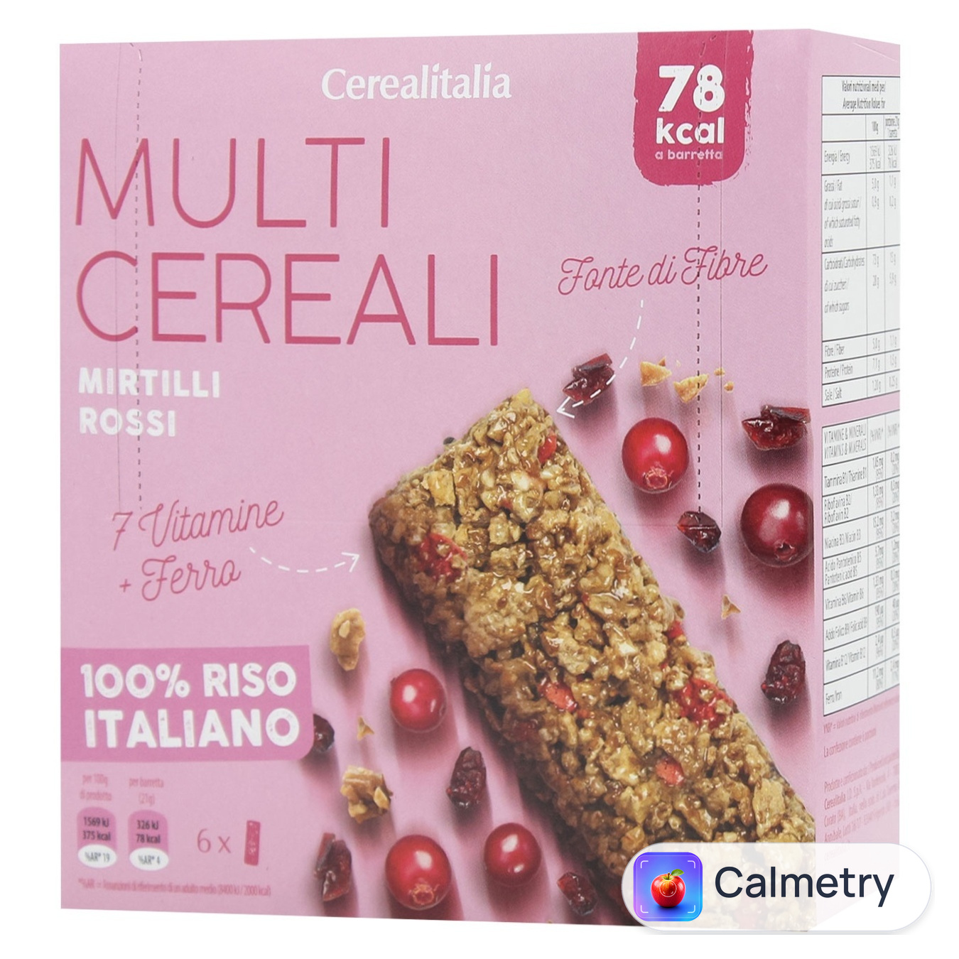 Батончик Cerealitalia Day By Day мультизерновий з червоними ягодами, вітамінами та мінералами 126г