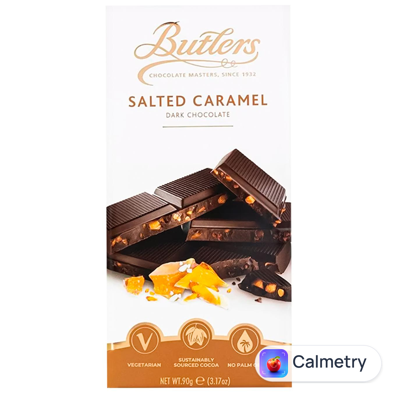 Шоколад чорний Butlers з солоною карамеллю 90г