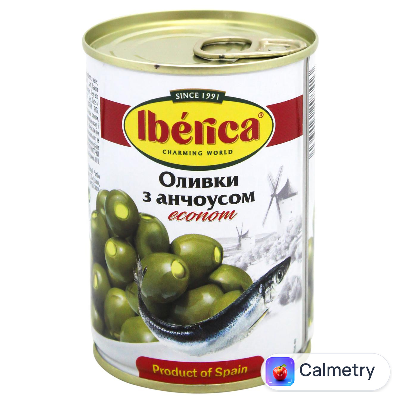Оливки Iberica з анчоусом з/б 280г