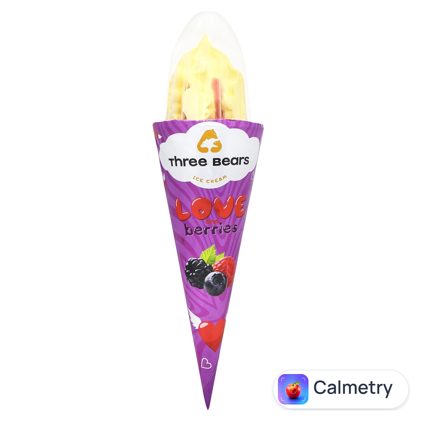 Морозиво Три Ведмеді Love&Berries ріжок 150г
