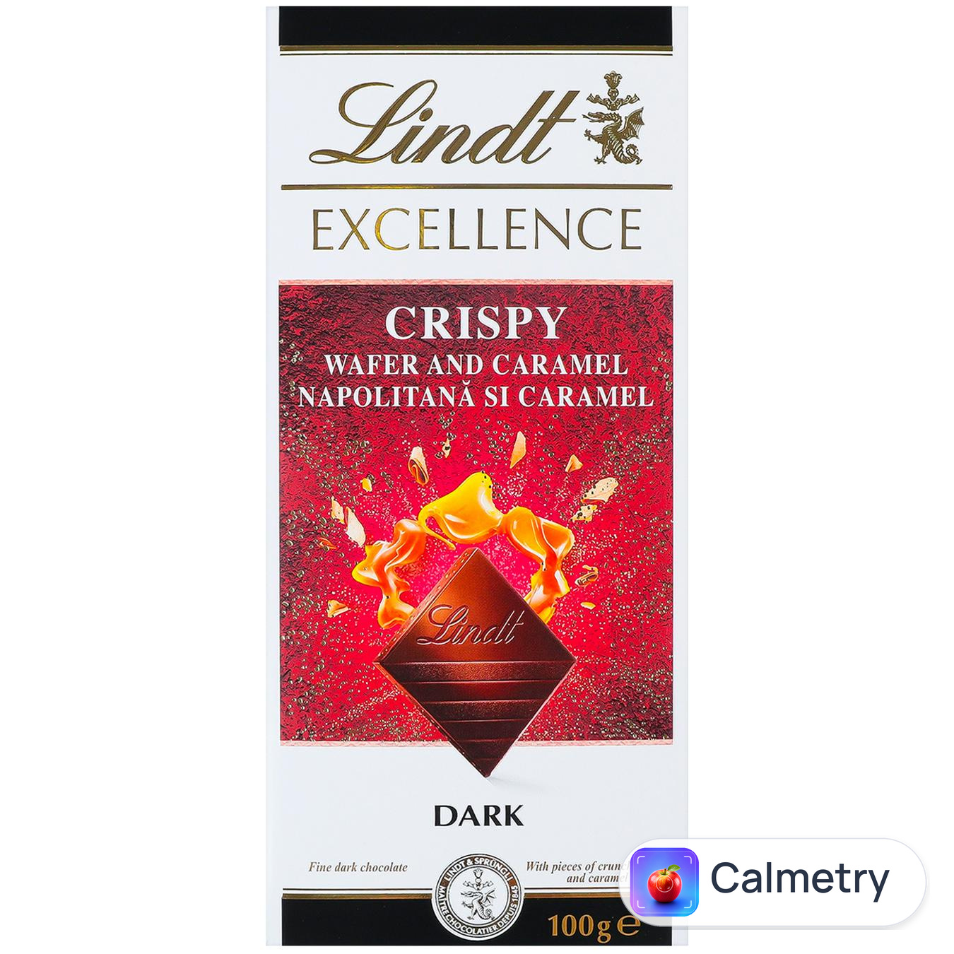 Шоколад чорний Lindt Excellence з хрустким печивом та карамеллю 100г