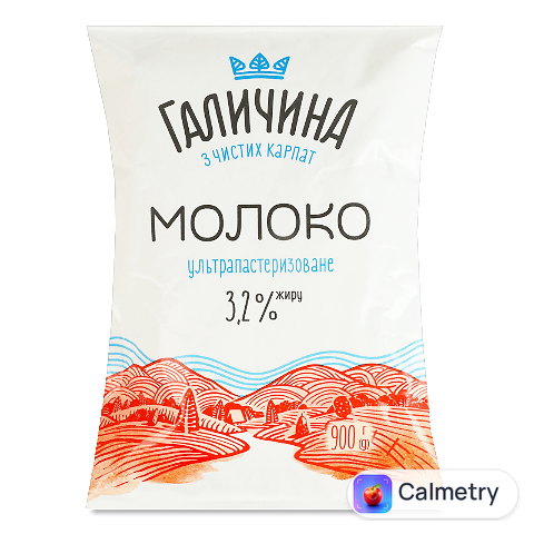 Молоко «Галичина» ультрапастеризоване 3,2%, т/ф, 900г