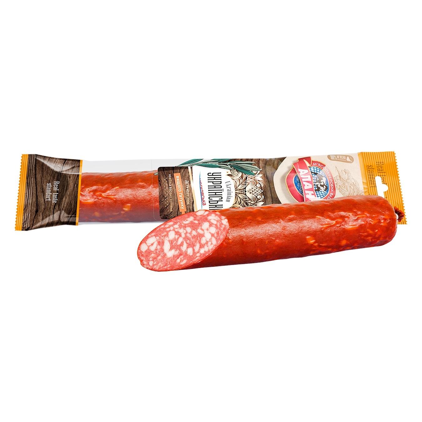 Ковбаса Алан Українська варено-копчена вищий сорт — фото продукту