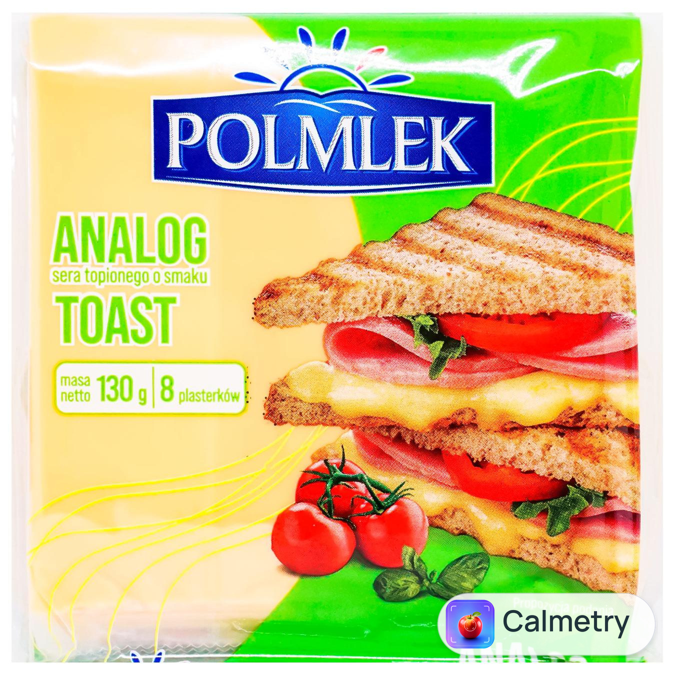 Сир плавлений Polmlek Toast нарізаний 130г