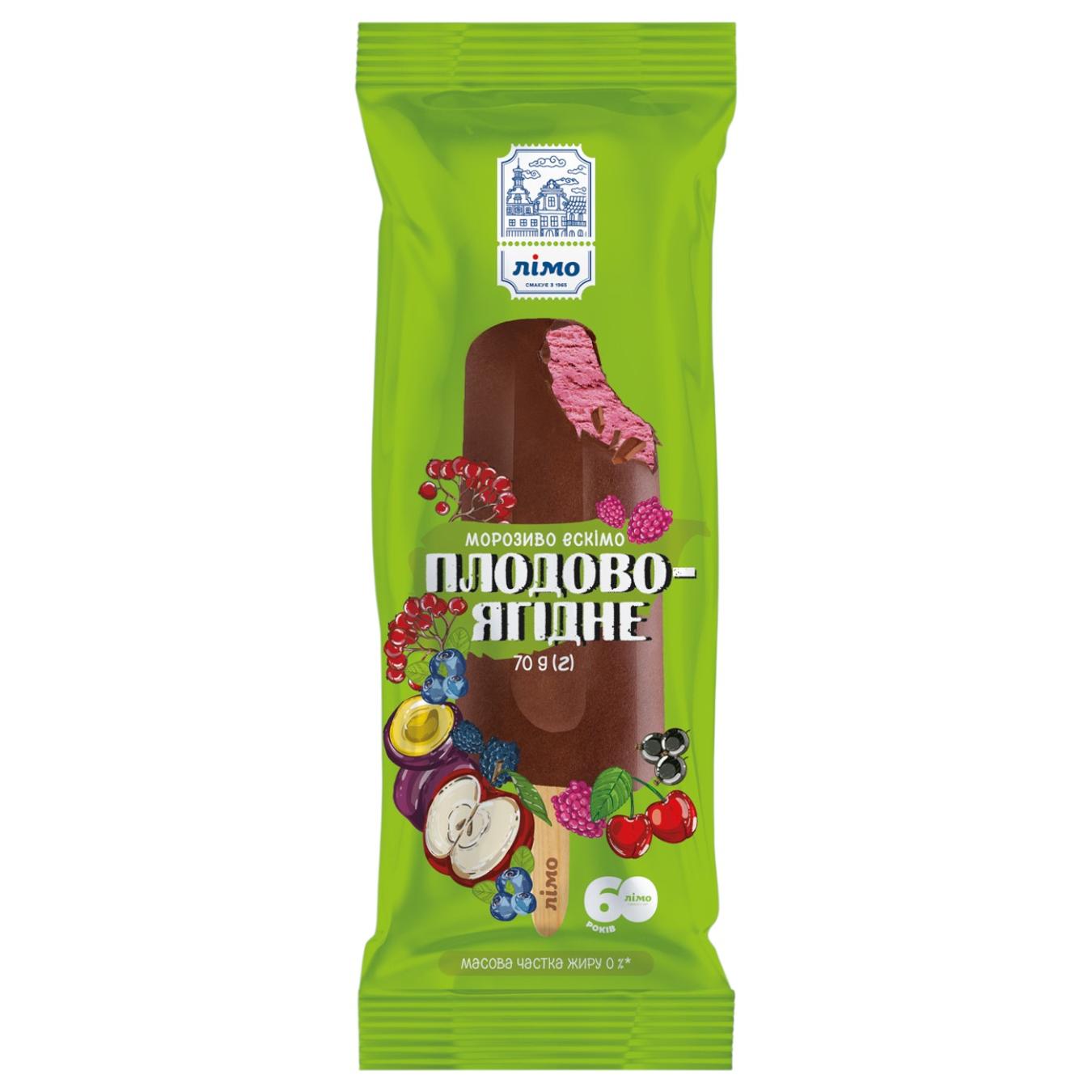 Морозиво Лімо Плодово-ягідне ескімо в кондитерській глазурі 70г — фото продукту