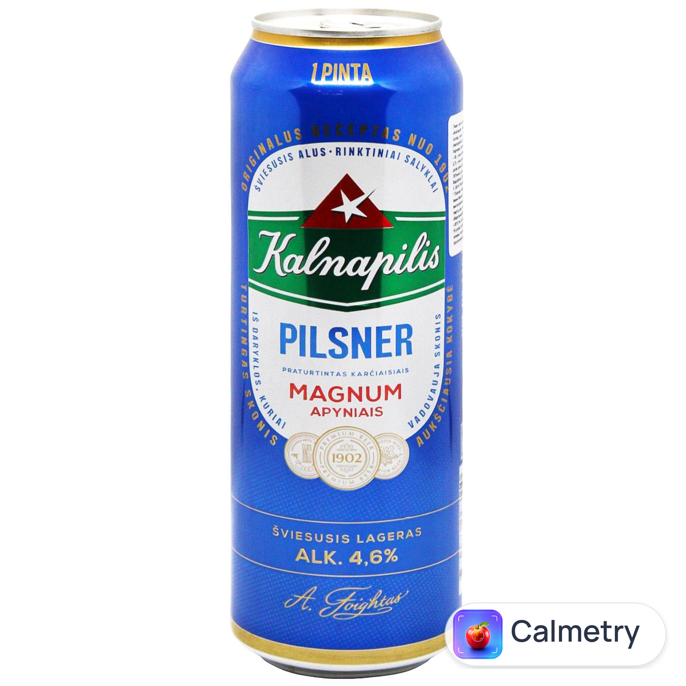 Пиво Kalnapilis Pilsner світле 4,6% 0,568л — фото продукту