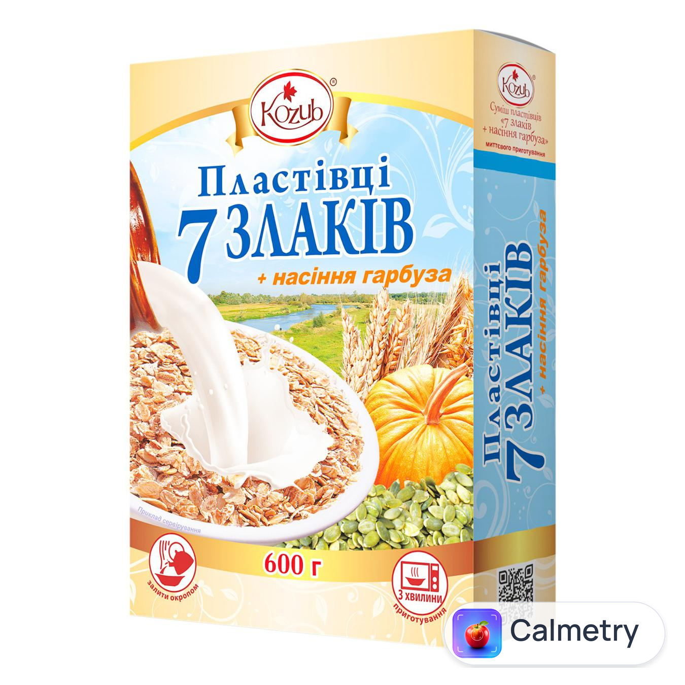 Суміш пластівців Козуб Продукт 7 злаків + насіння гарбуза 600г