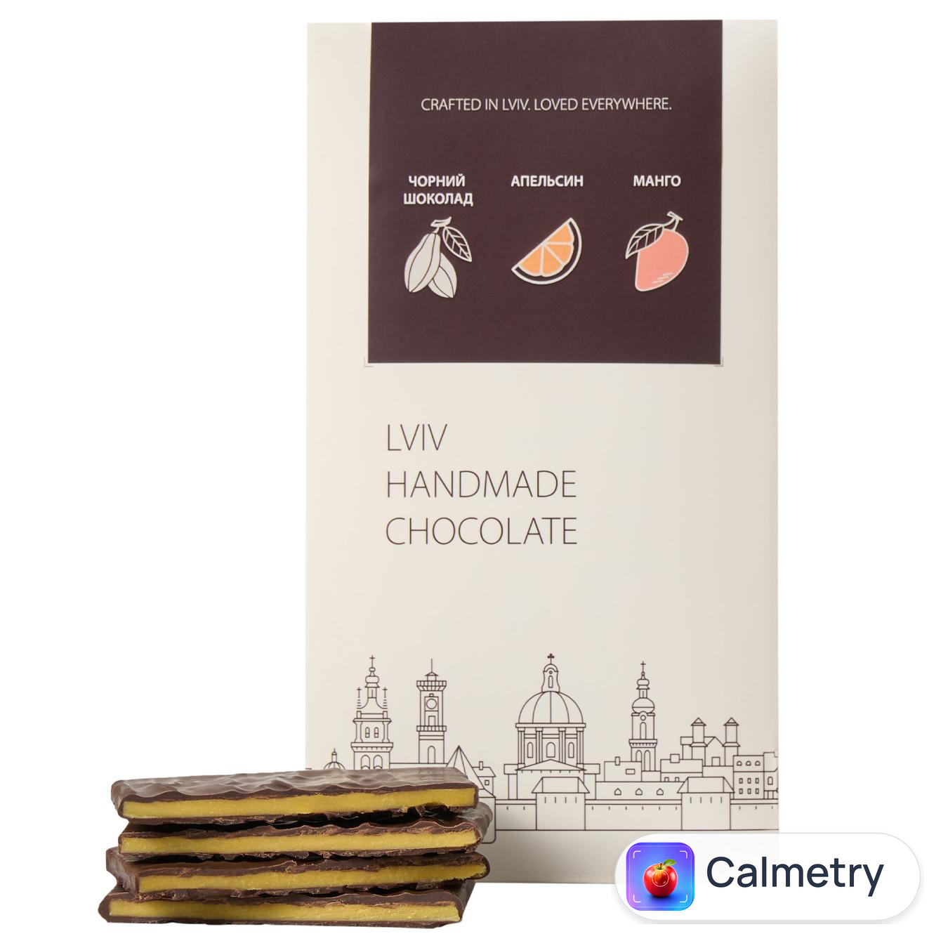 Шоколад чорний Lviv Handmade Chocolate з начинкою манго-апельсин 78г