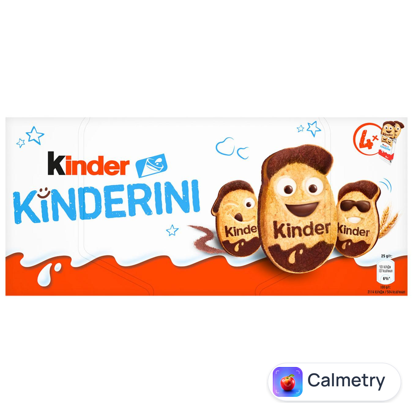 Печиво Kinder Kinderini хрустке з какао-молочним декором 100г — фото продукту