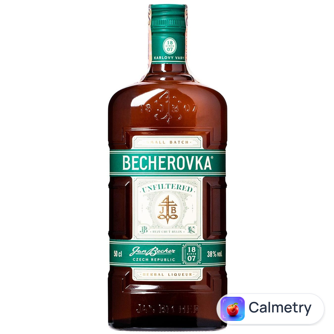 Лікер Becherovka Unfiletred на травах 38% 0,5л — фото продукту