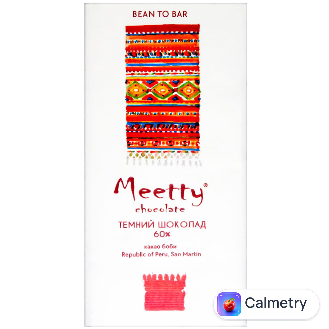 Шоколад чорний Meetty 60% 65г
