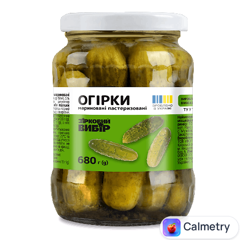 Огірки Зірковий вибір мариновані 7-9 см, 680г