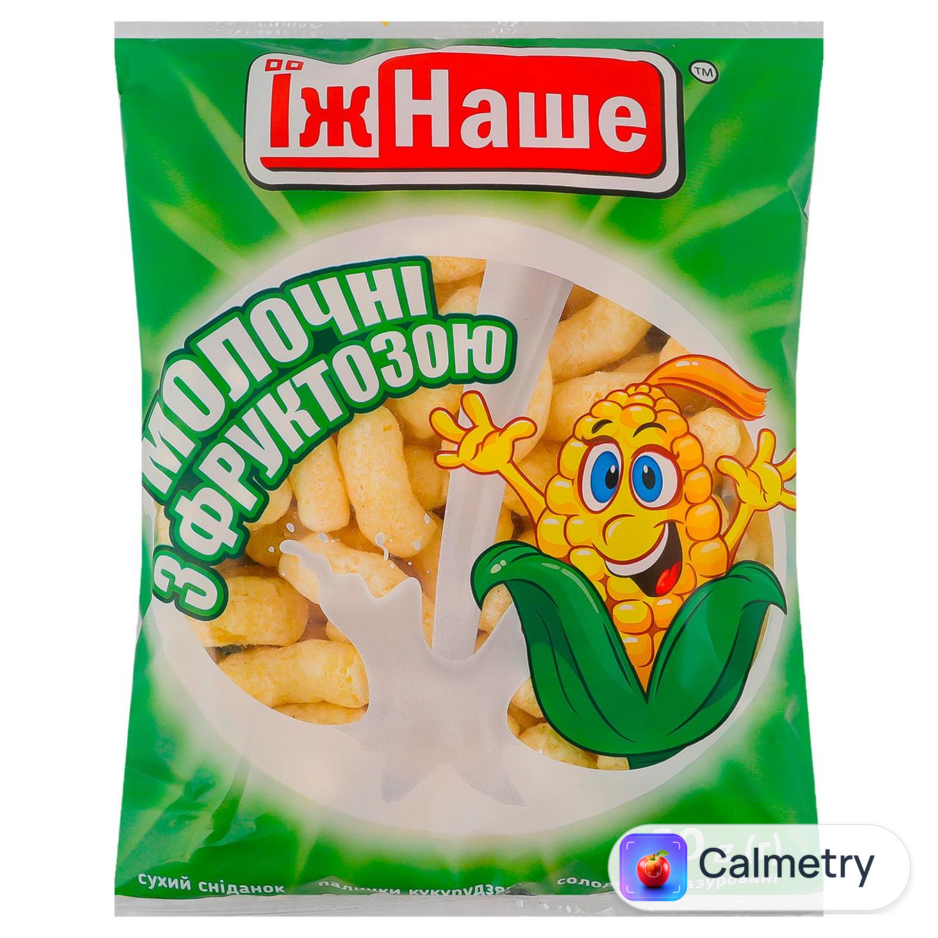 Палички кукурудзяні Їж Наше Молочні з фруктозою 60г