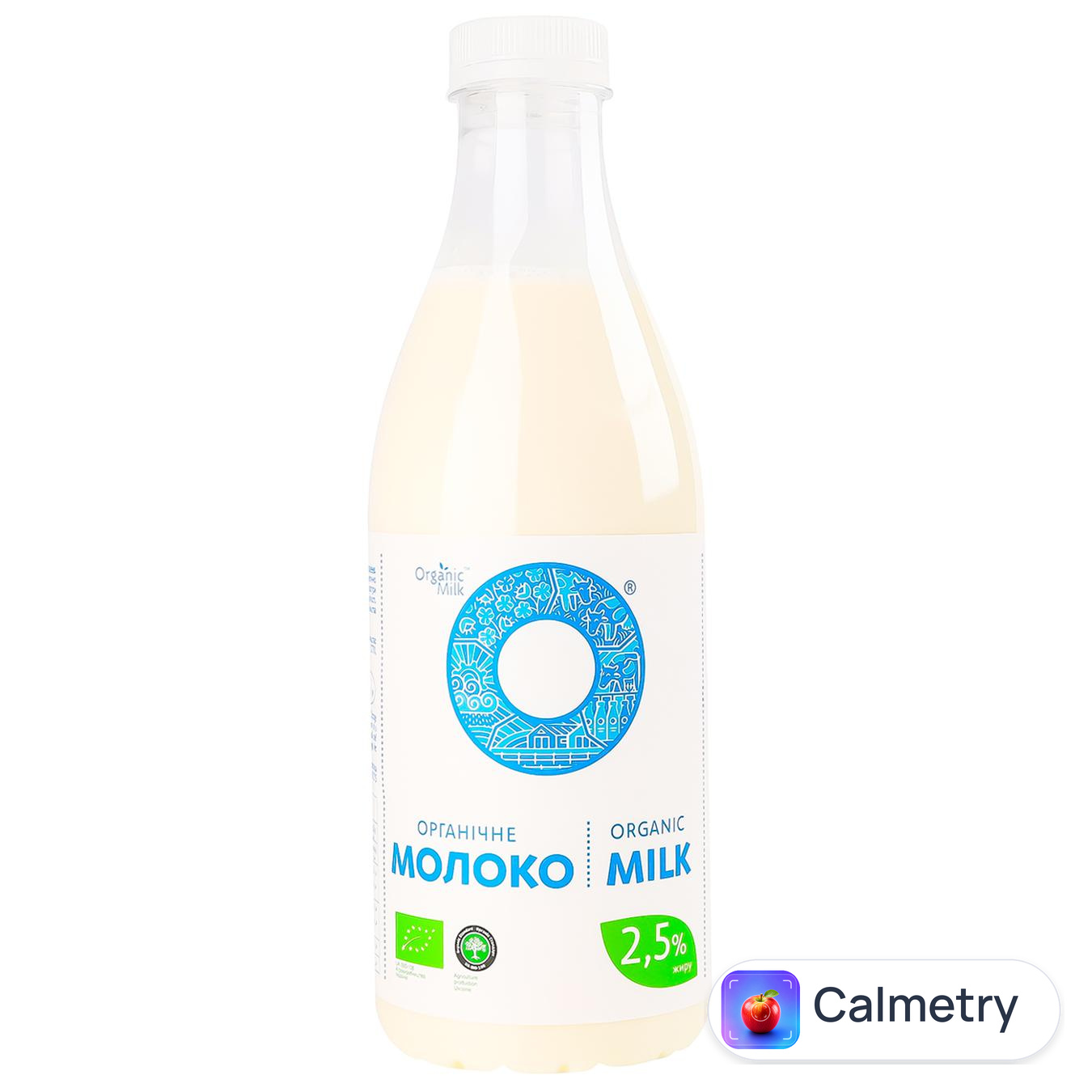 Молоко Organic Milk органічне пастеризоване 2,5% 900г — фото продукту