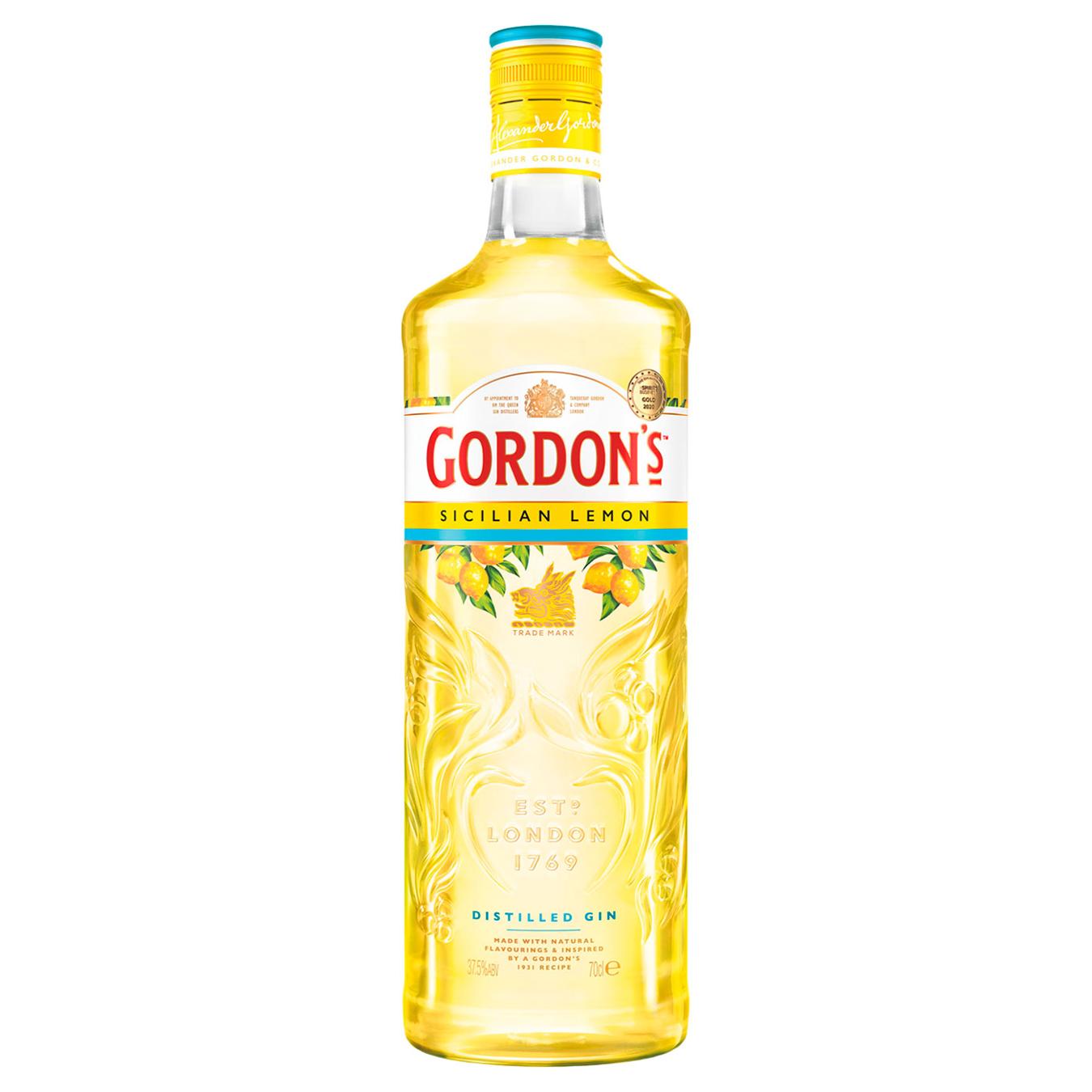 Напій алкогольний на основі джину Gordon's Sicilian Lemon 37,5% 0,7л — фото продукту