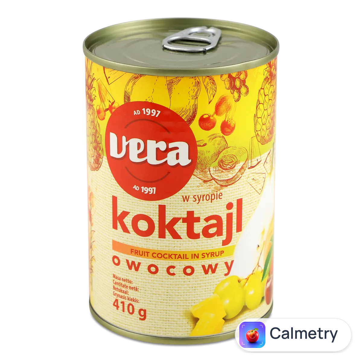 Коктейль Vera фруктовий Європейський мікс у сиропі 410г