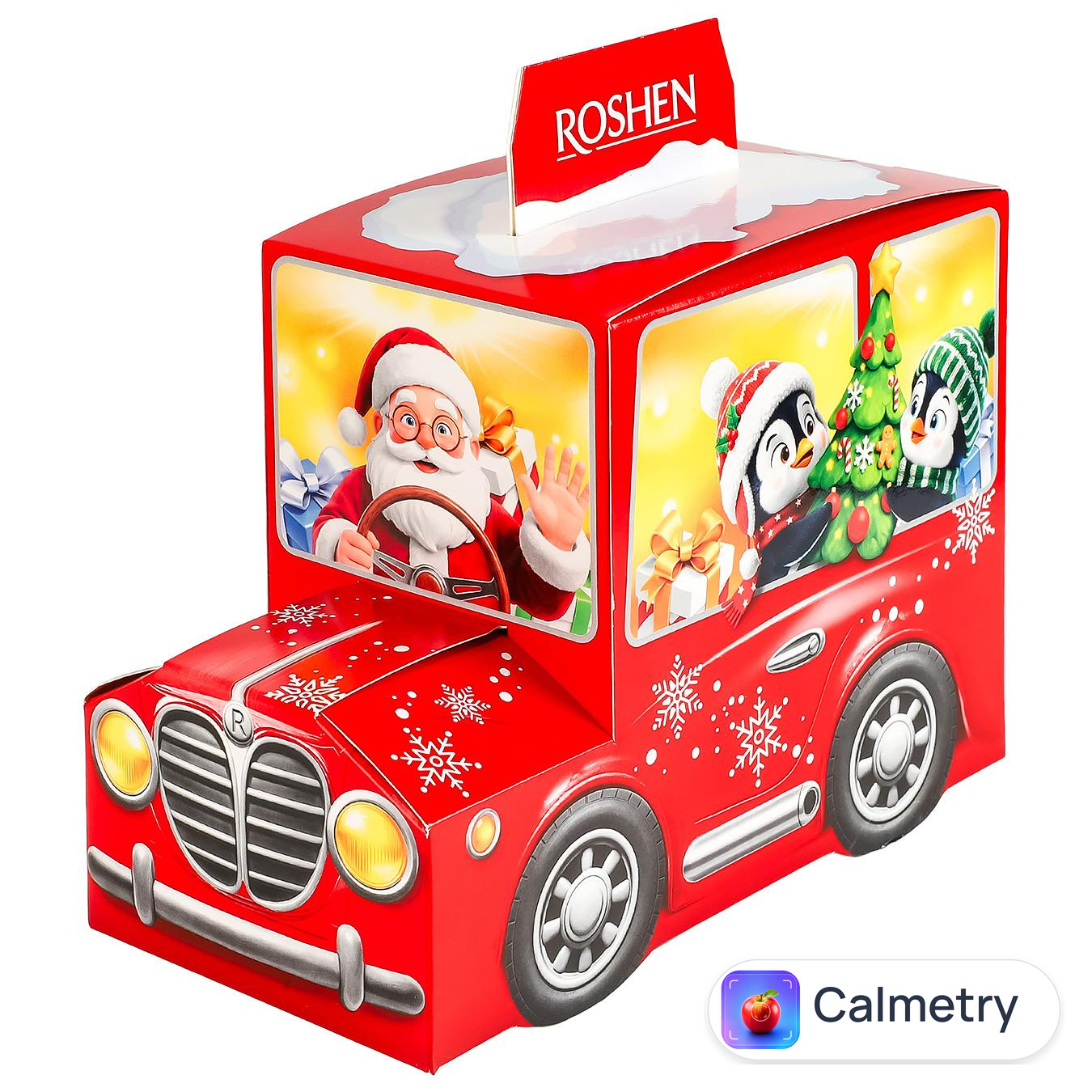 Набір солодощів новорічний Roshen Автомобіль Санти №3 328г — фото продукту