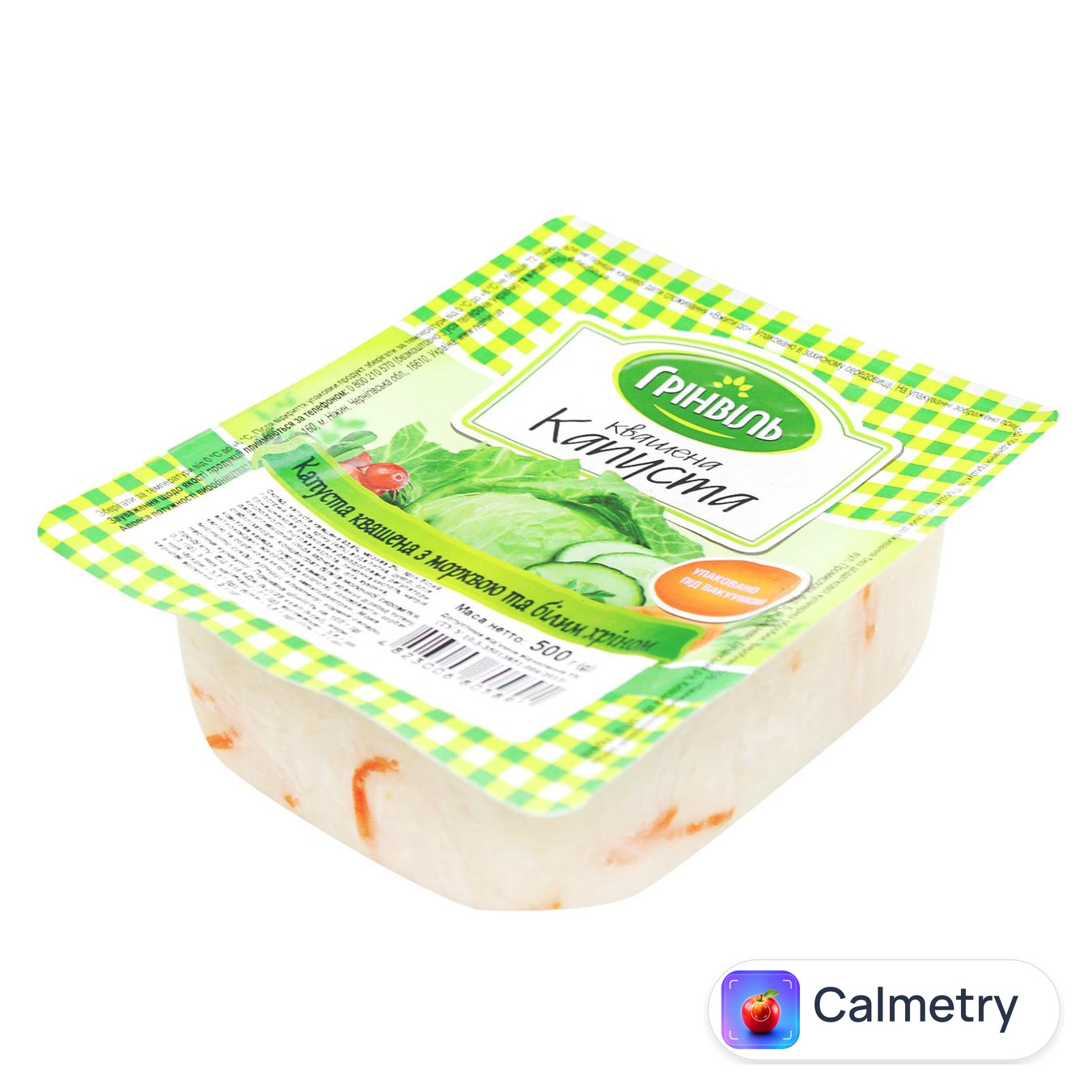 Капуста квашена Грінвіль з морквою та білим хріном 500г — фото продукту