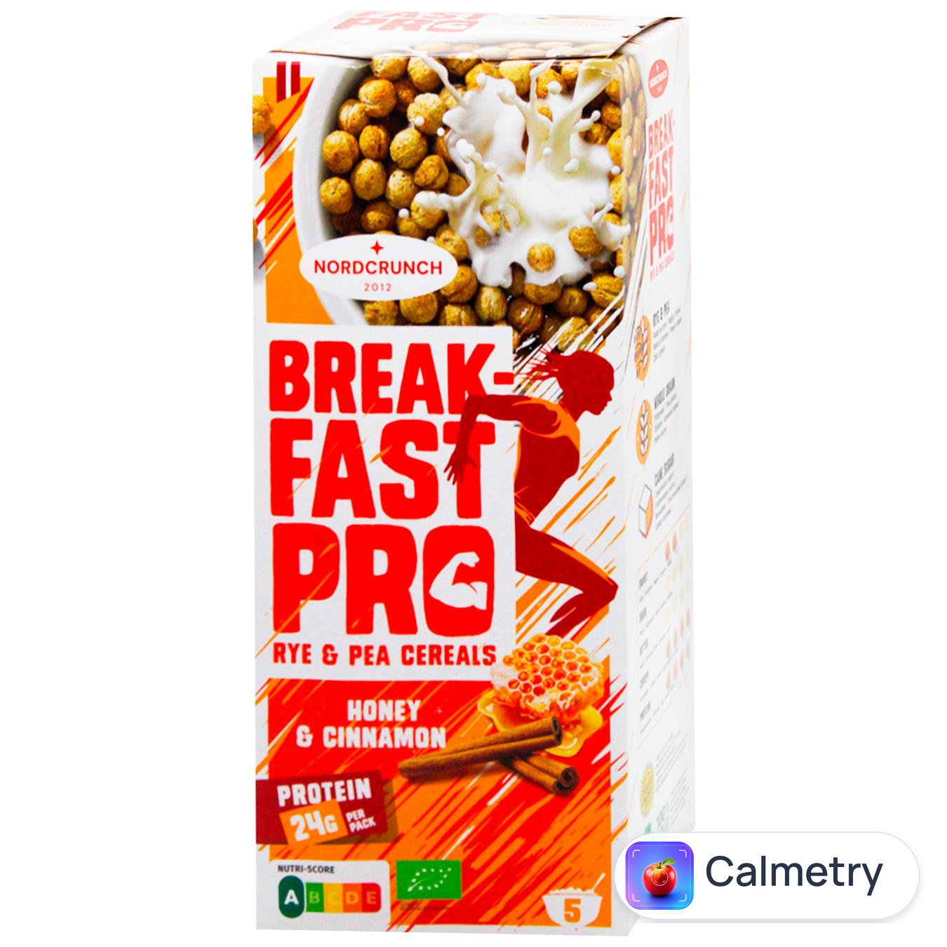 Пластівці Nordcrunch Breakfast Pro житньо-горохові з медом та корицею 150г