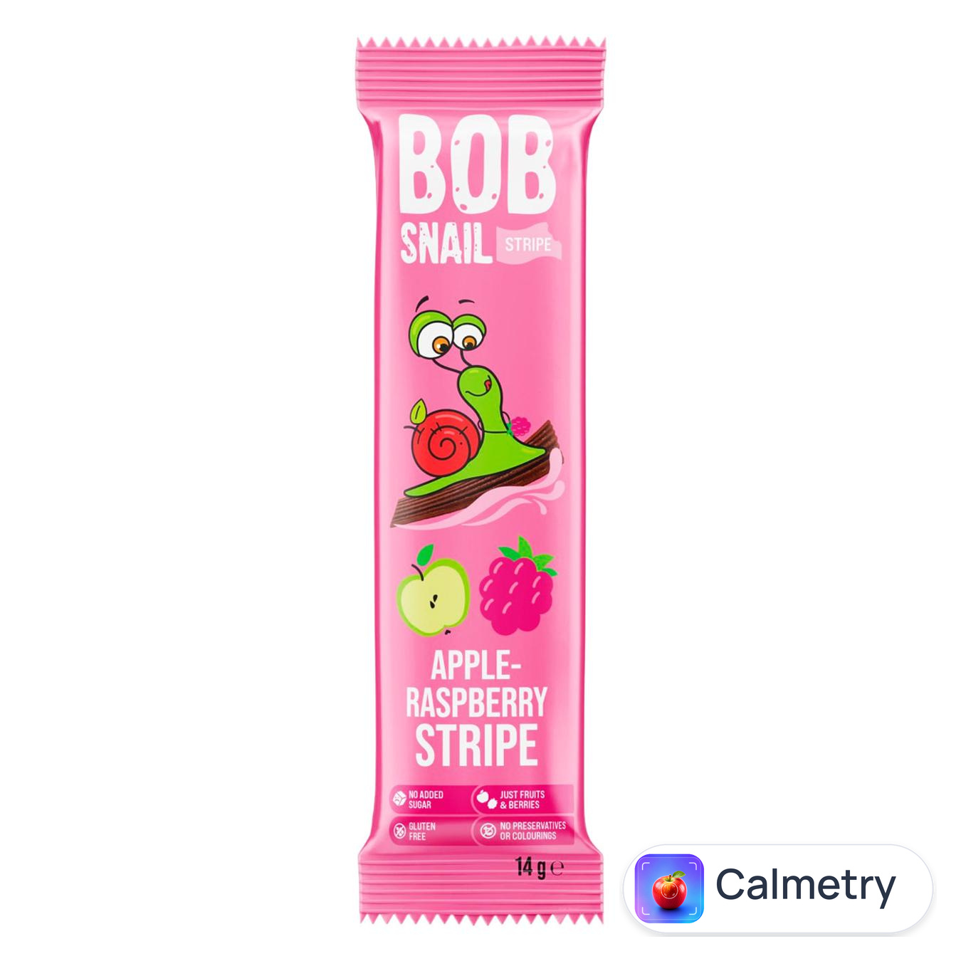 Цукерки Bob Snail яблучно-малиновий страйп 14г