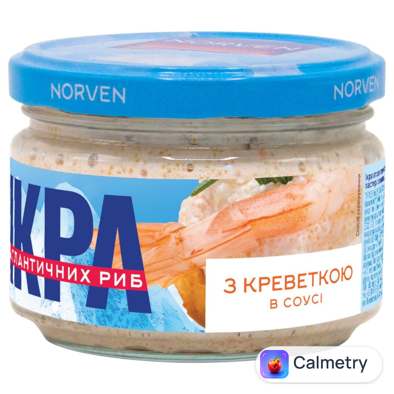 Ікра атлантичних риб Norven в білому соусі з креветкою 160г — фото продукту
