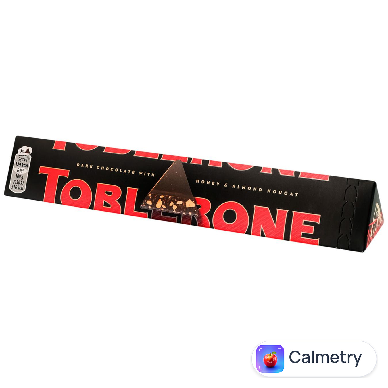 Шоколад чорний Toblerone з медом та мигдальною нугою 100г — фото продукту